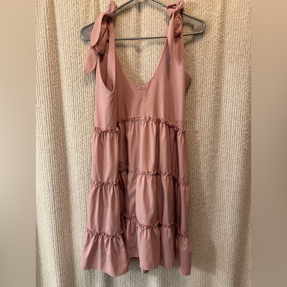 Chic Mauve Tiered Dress